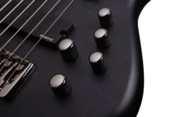 Schecter STILETTO-STU-6-STBLS See Thru Black 6 String Bass With EMG HZ Pickups SCH-2731 -L.A MUSIC Instruments STILETTO 20STUDIO 206 20STBLS 20KNOBS