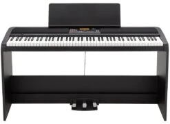 Korg 88 Key NH Arranger Piano With Speakers 120 Poly Stand And 3 Pedals Included XE20SP