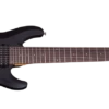 Schecter C-8-DELUXE-SBK Satin Black 8 String Guitar With Schecter Diamond Plus 440-SHC