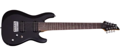 Schecter C-8-DELUXE-SBK Satin Black 8 String Guitar With Schecter Diamond Plus 440-SHC