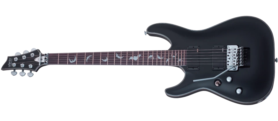 Schecter DAMIEN PLATINUM 6 FR LH SBK LEFT HANDED Satin Black Guitar With EMG 81, 85 Pickups 1184-SHC 1 Schecter DAMIEN PLATINUM 6 FR LH SBK LEFT HANDED Satin Black Guitar With EMG 81, 85 Pickups 1184-SHC
