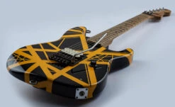 EVH 79 Tribute Relic Bumblebee - Black With Yellow Stripes -L.A MUSIC Instruments evh bumblebee angle