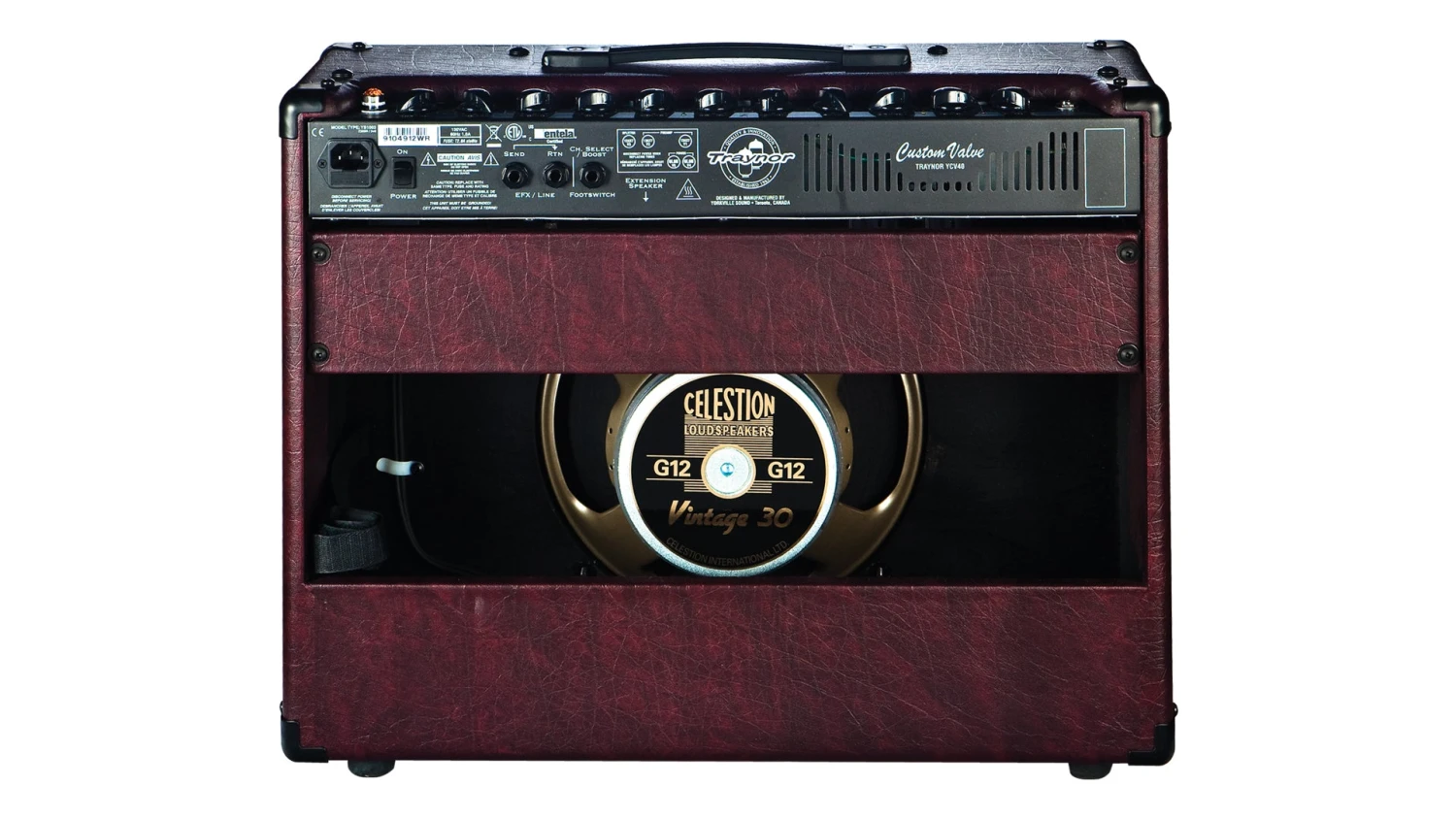 Traynor Custom Valve 40 Guitar Combo Wine Red YCV40WR 2 Traynor Custom Valve 40 Guitar Combo Wine Red YCV40WR - Image 2