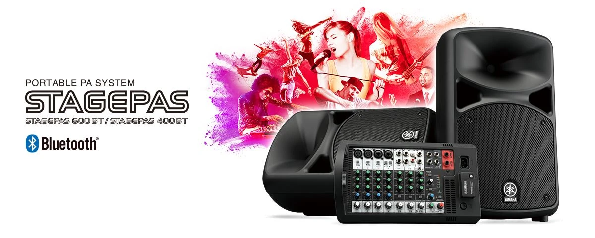 YAMAHA STAGEPAS400BT W/ Blue Tooth PORTABLE PA SYSTEM - Image 3