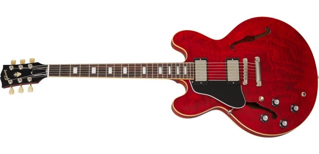 Gibson ES-335 Figured Semi-Hollow Body Electric, Left-Handed - Sixties Cherry ES35F00SCNHLH 1 Gibson ES-335 Figured Semi-Hollow Body Electric, Left-Handed - Sixties Cherry ES35F00SCNHLH