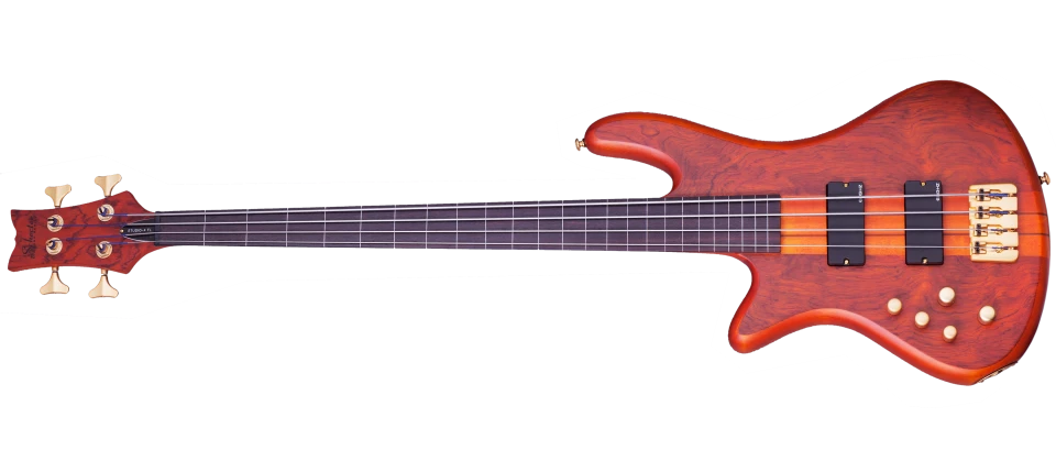 Schecter STILETTO-STU-4-FL-LH-HSN Honey Satin 4 String Bass Fretless With EMG HZ Pickups SCH-2765 1 Schecter STILETTO-STU-4-FL-LH-HSN Honey Satin 4 String Bass Fretless With EMG HZ Pickups SCH-2765