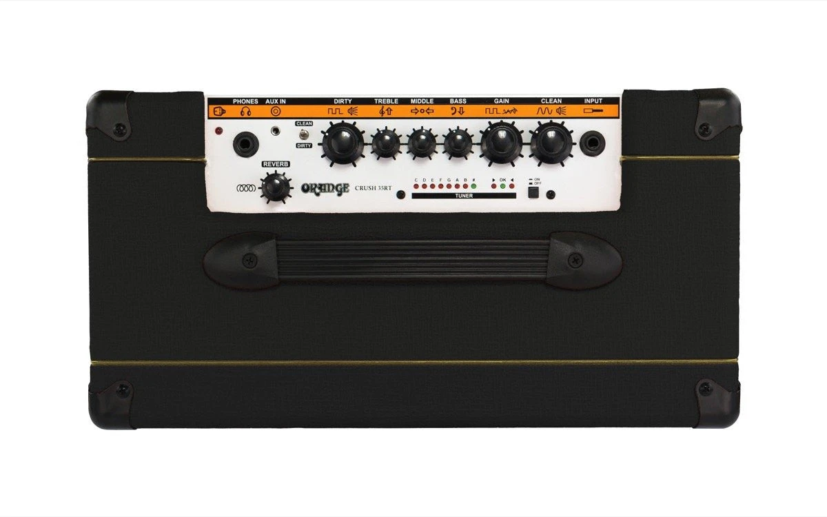 Orange CRUSH35RT-BK Twin Channel Solid State Crush 1x10" Combo With CabSim Headphone Out, Digital Reverb & Tuner, 35 Watts Black 2 Orange CRUSH35RT-BK Twin Channel Solid State Crush 1x10" Combo With CabSim Headphone Out, Digital Reverb & Tuner, 35 Watts Black - Image 2