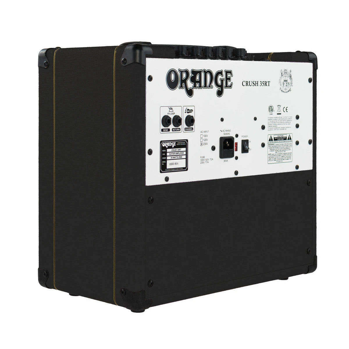 Orange CRUSH35RT-BK Twin Channel Solid State Crush 1x10" Combo With CabSim Headphone Out, Digital Reverb & Tuner, 35 Watts Black 3 Orange CRUSH35RT-BK Twin Channel Solid State Crush 1x10" Combo With CabSim Headphone Out, Digital Reverb & Tuner, 35 Watts Black - Image 3