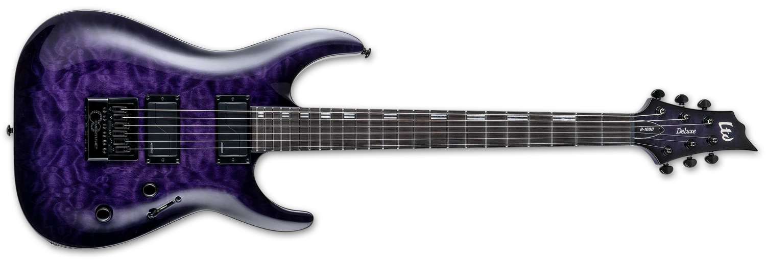 ESP LTD H-1000 EVERTUNE SEE THRU PURPLE SUNBURST 1 ESP LTD H-1000 EVERTUNE SEE THRU PURPLE SUNBURST