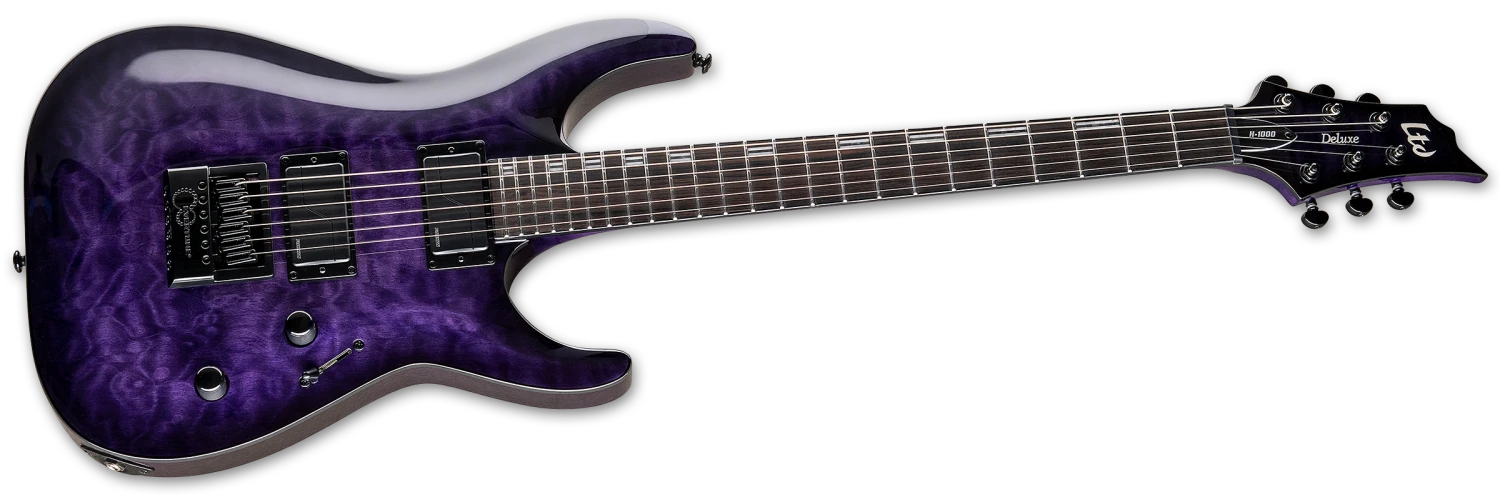 ESP LTD H-1000 EVERTUNE SEE THRU PURPLE SUNBURST 3 ESP LTD H-1000 EVERTUNE SEE THRU PURPLE SUNBURST - Image 3