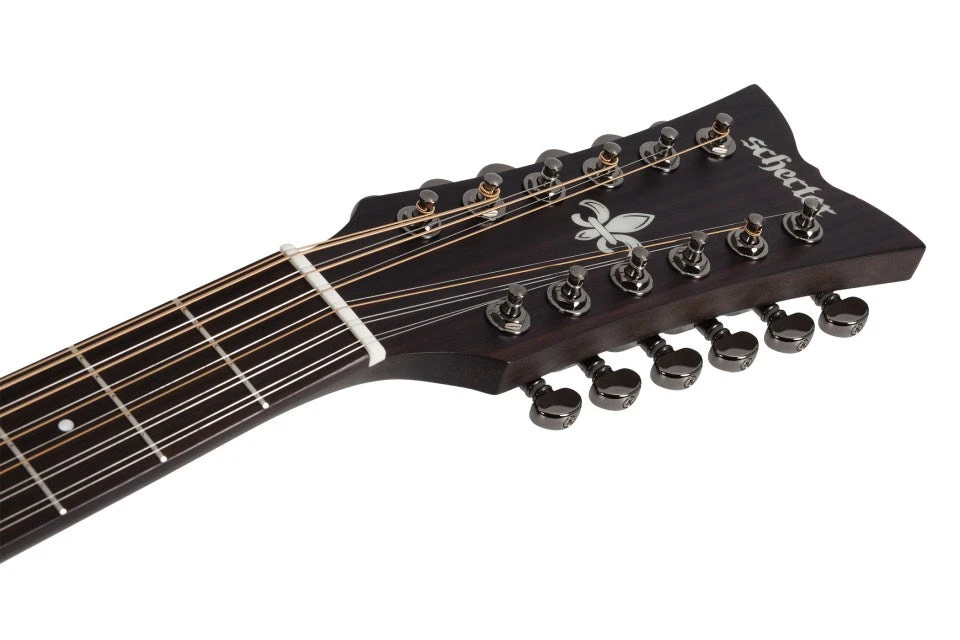 Schecter ORLEANS-STUDIO-12AC-SSTBLK Orleans Studio Acoustic Electric 12 String Satin See Through Black 3714-SHC 5 Schecter ORLEANS-STUDIO-12AC-SSTBLK Orleans Studio Acoustic Electric 12 String Satin See Through Black 3714-SHC - Image 5