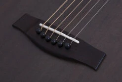 Schecter ORLEANS-STUDIO-AC-SSTBLK Orleans Studio Acoustic Electric Satin See Thru Black 3713-SHC -L.A MUSIC Instruments orleans studio ac sstblk bridge highres