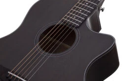 Schecter ORLEANS-STUDIO-AC-SSTBLK Orleans Studio Acoustic Electric Satin See Thru Black 3713-SHC -L.A MUSIC Instruments orleans studio ac sstblk soundhole highres