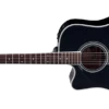 Takamine Pro Series EF341SC-LH Dreadnought Acoustic Electric Guitar, Black, Left Handed With Case