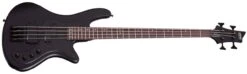 Schecter STILETTO-STEALTH-4-SBK Satin Black 4 String Bass W Diamond P And SuperRock MM 2522-SHC