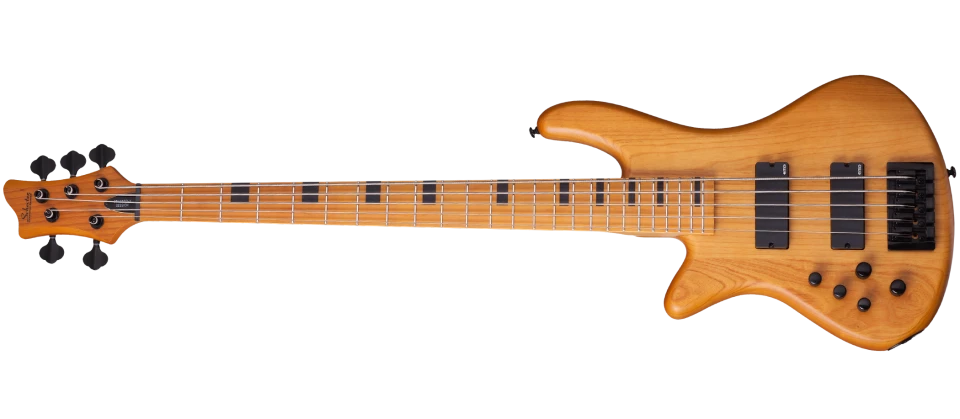 Schecter STILETTO-SESSION-5-LH-ANS Natural Satin 5 String Bass With EMG 40DC 40J Pickups 2855-SHC 1 Schecter STILETTO-SESSION-5-LH-ANS Natural Satin 5 String Bass With EMG 40DC 40J Pickups 2855-SHC