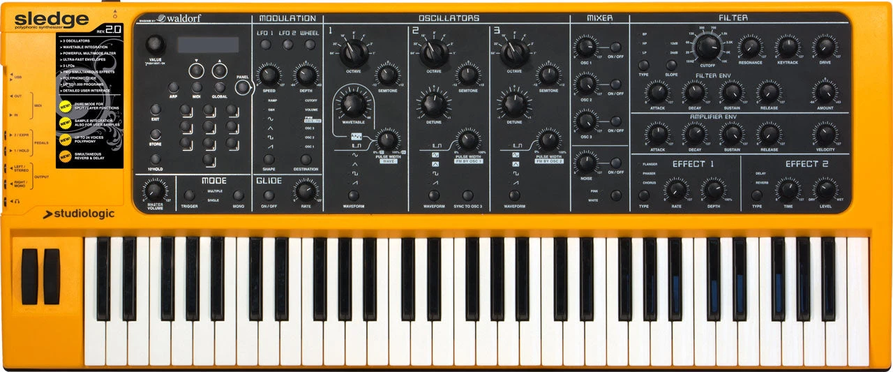 Studiologic-Fatar Sledge 2.0 Synthesizer SLEDGE-2 1 Studiologic-Fatar Sledge 2.0 Synthesizer SLEDGE-2