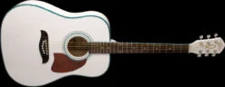 Oscar Schmidt OG2WH Acoustic Guitar White Select Spruce Top